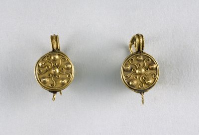 Disc Earrings, c.1st century by Byzantine
